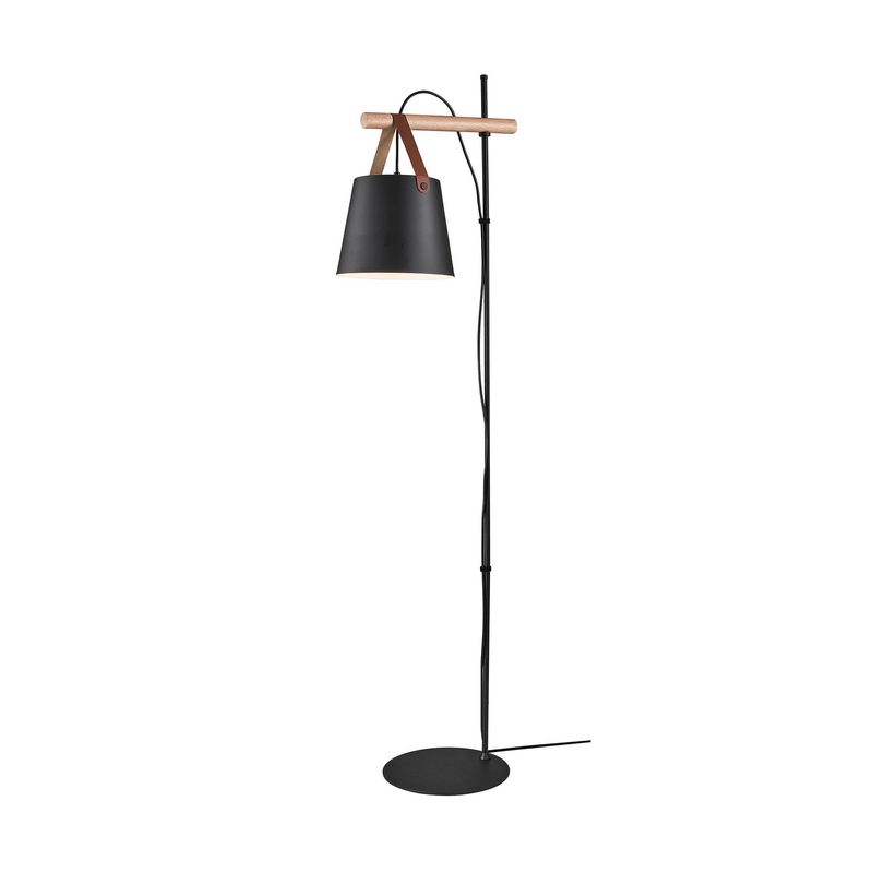 JUST HOME COLLECTION - Lámpara de Pie Nórdico 1L E27 Negro