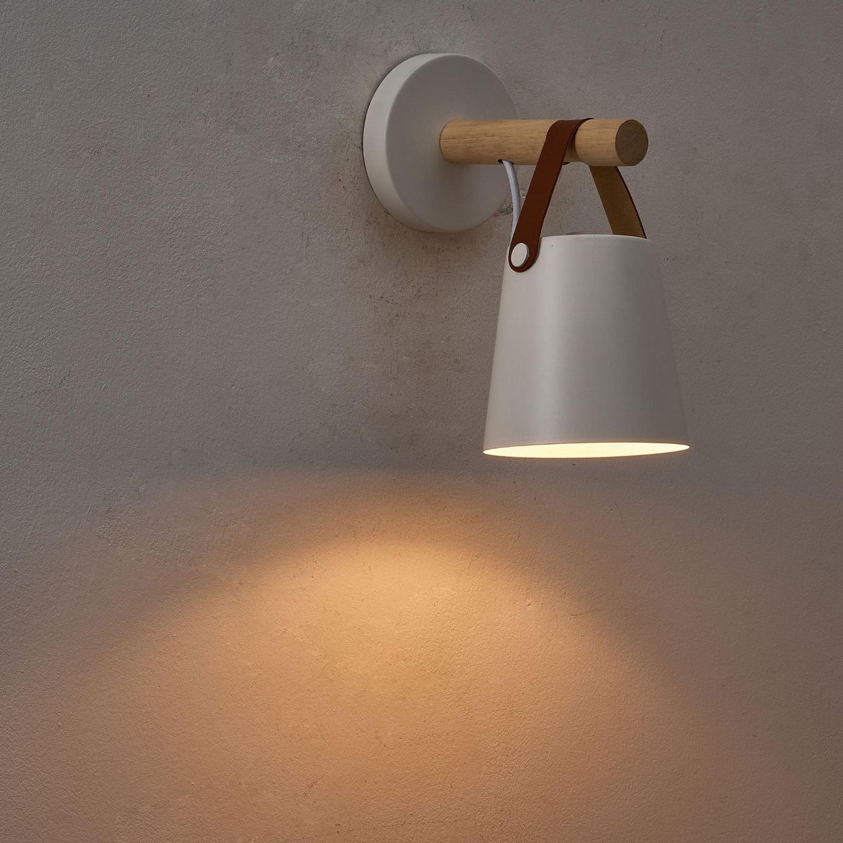 JUST HOME COLLECTION - Aplique de Pared Nórdico 1L E27 Blanco