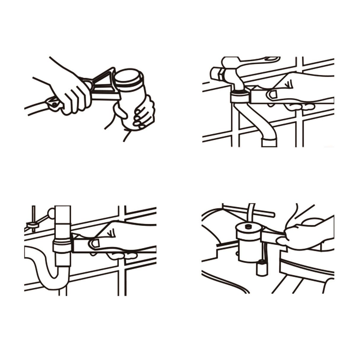 BAUKER - Llave Ajustable con Correa de Goma Bauker 6" 150mm