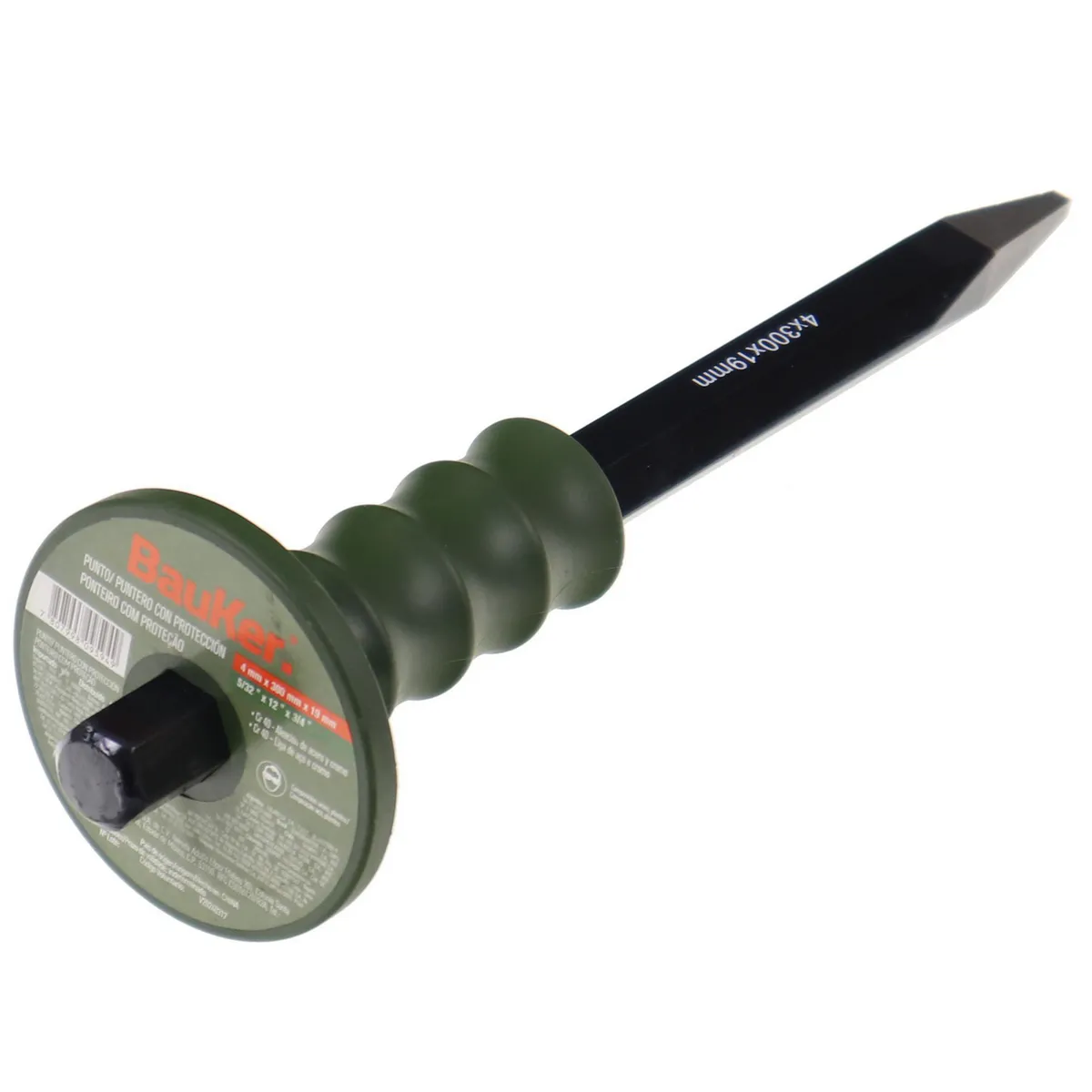 BAUKER - Cincel Punta Mango de Goma 3/4X12