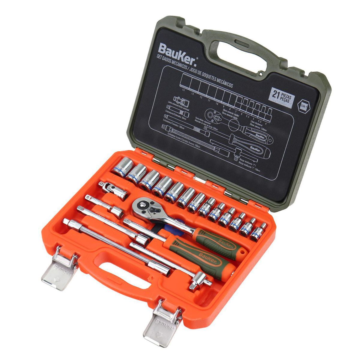 BAUKER - Juego Mecanico 21 Piezas 0 25M Bauker