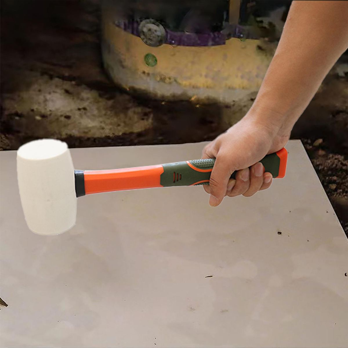 BAUKER - Mazo de Goma M/Acero 16 oz Bauker