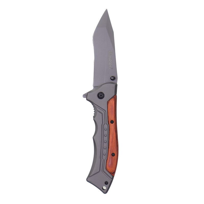 BAUKER - Navaja Plegable Tipo Acero Inoxidable Bauker
