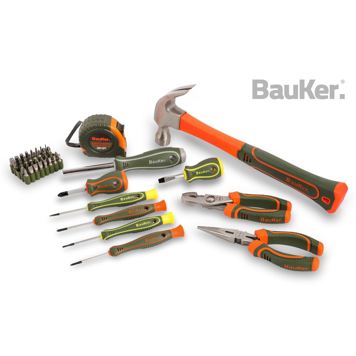 BAUKER - Set de Herramientas Manual 44 Piezas
