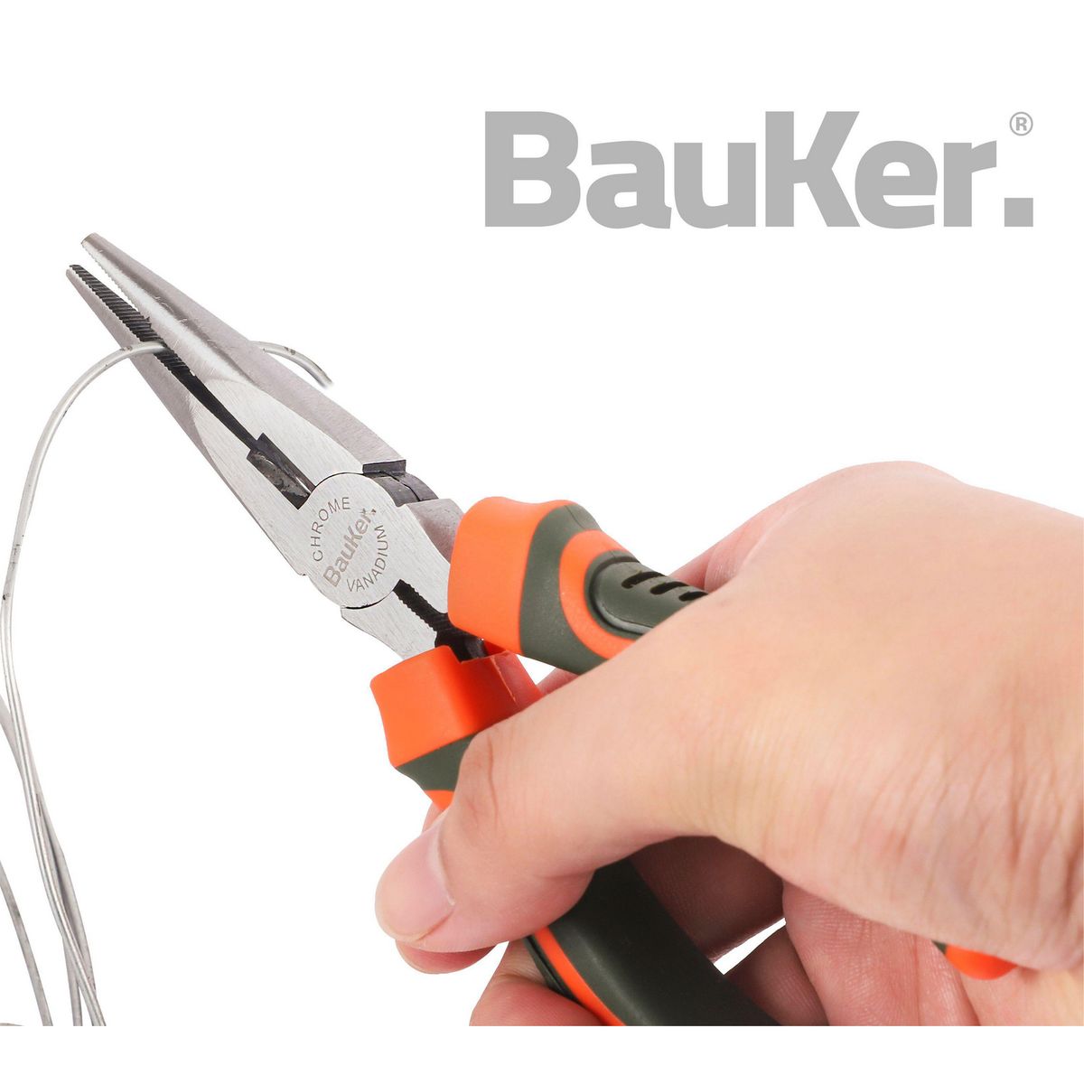 BAUKER - Alicate de Punta Larga 165mm