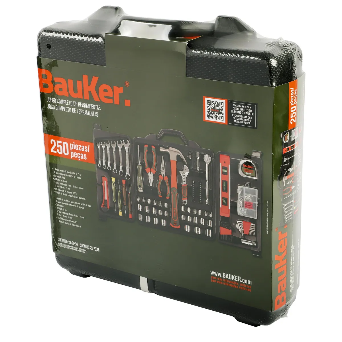 BAUKER - Kit de Herramientas Manuales 250 piezas