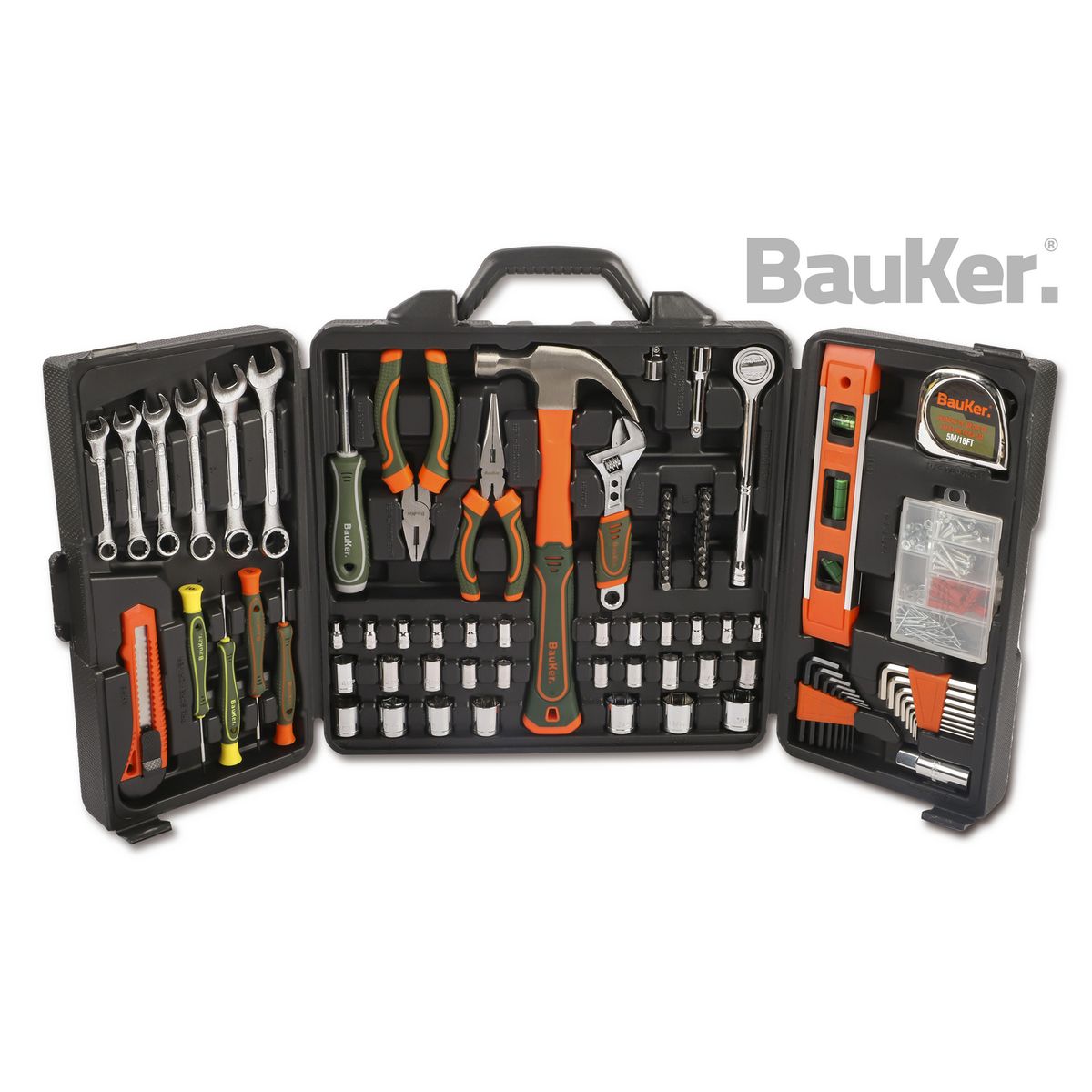 BAUKER - Kit de Herramientas Manuales 250 piezas