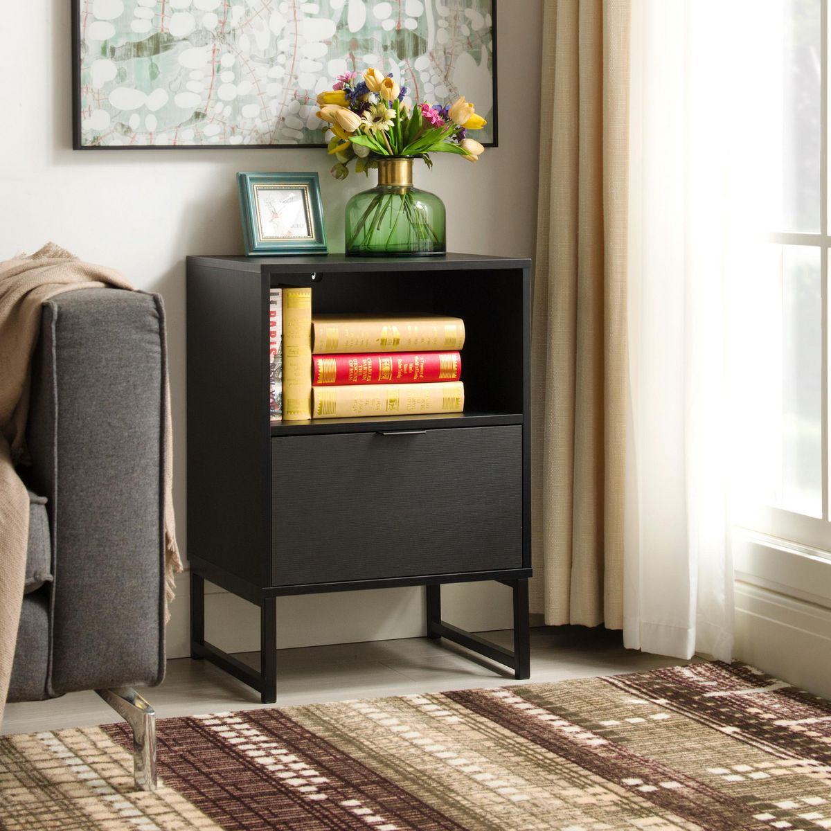 JUST HOME COLLECTION - Mesa de Noche Francia Negro