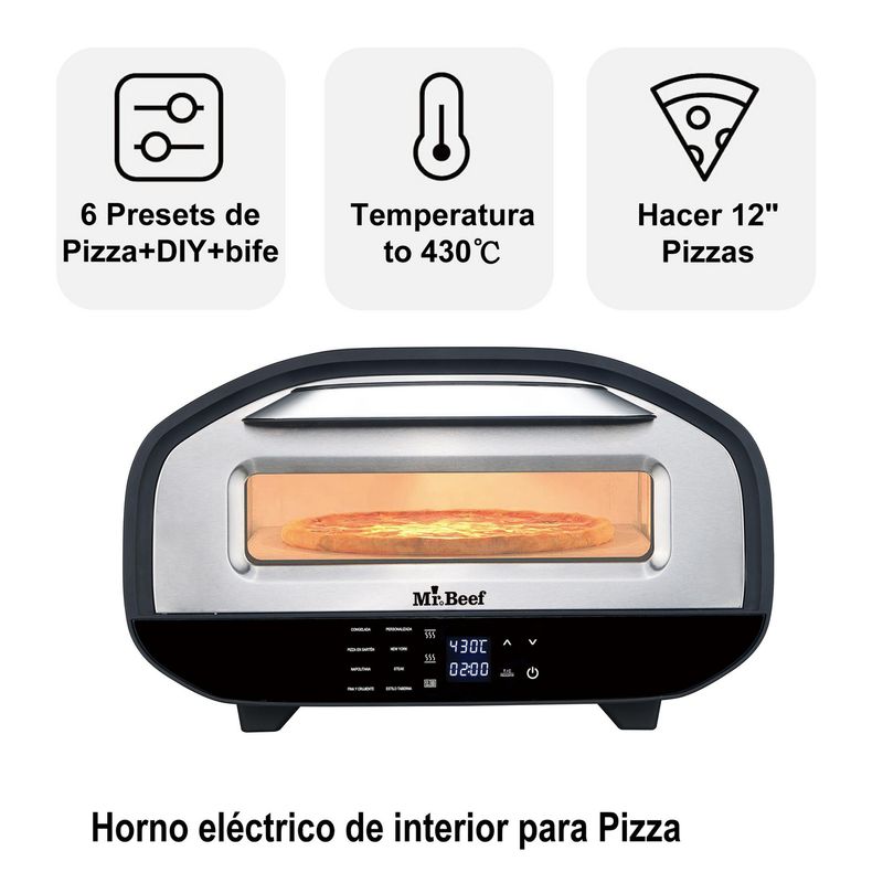 MR BEEF - Horno de Pizza Eléctrico