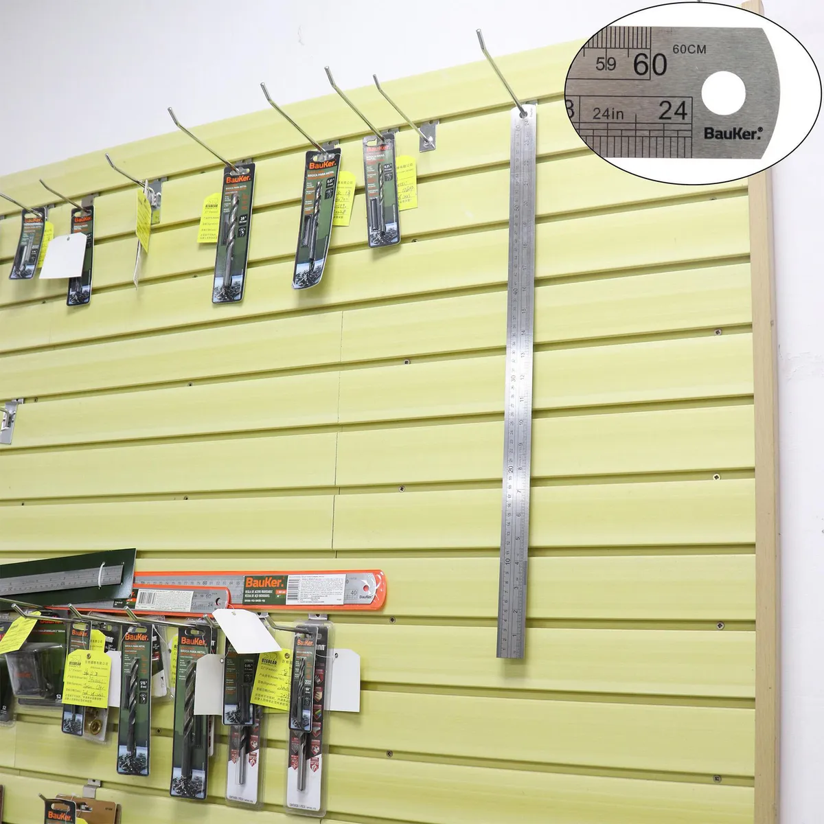 BAUKER - Regla de Acero Inoxidable B 60 CM Bauker