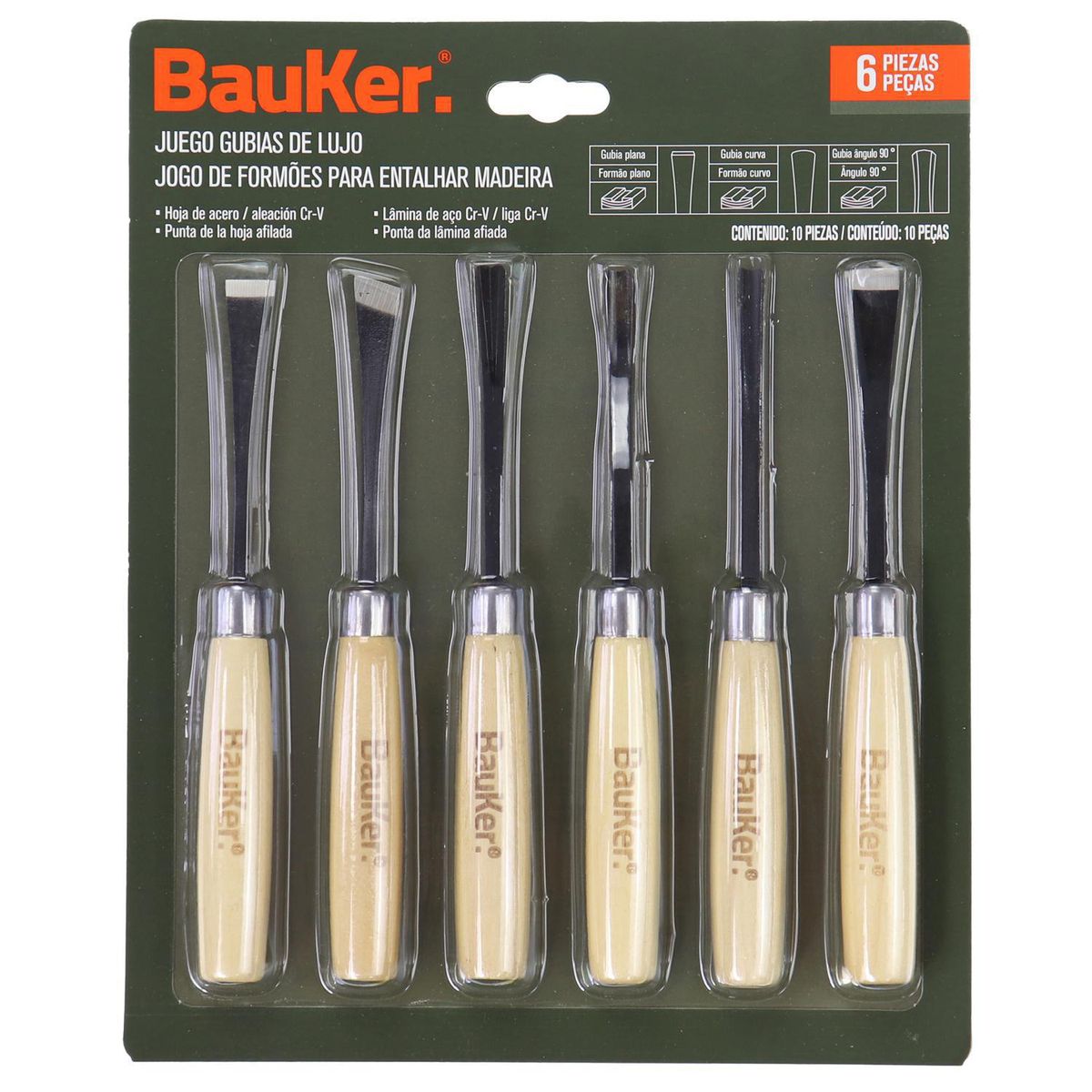 BAUKER - Juego 6 Gubias Lujo 6Pz Bauker