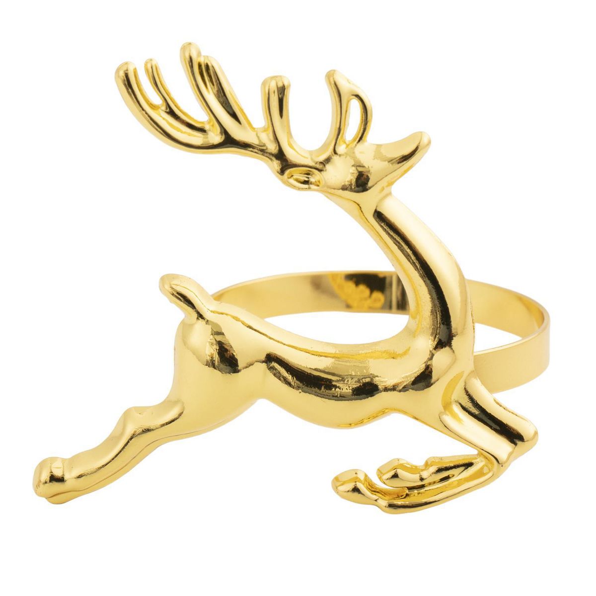 DEAR SANTA - Set de 2 Portaservilletas Reno Dorado