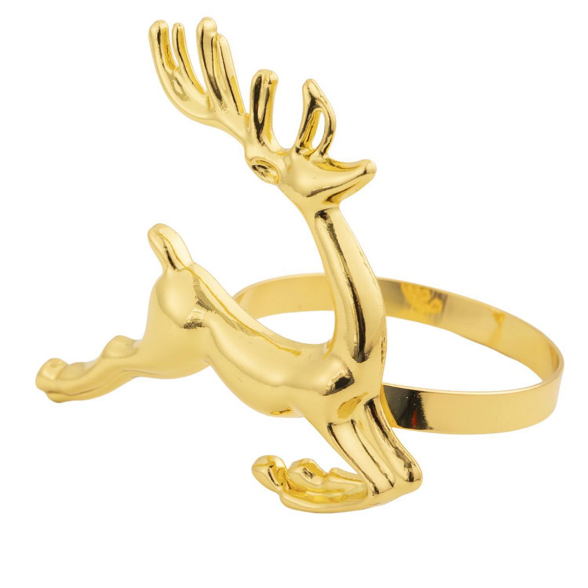 DEAR SANTA - Set de 2 Portaservilletas Reno Dorado