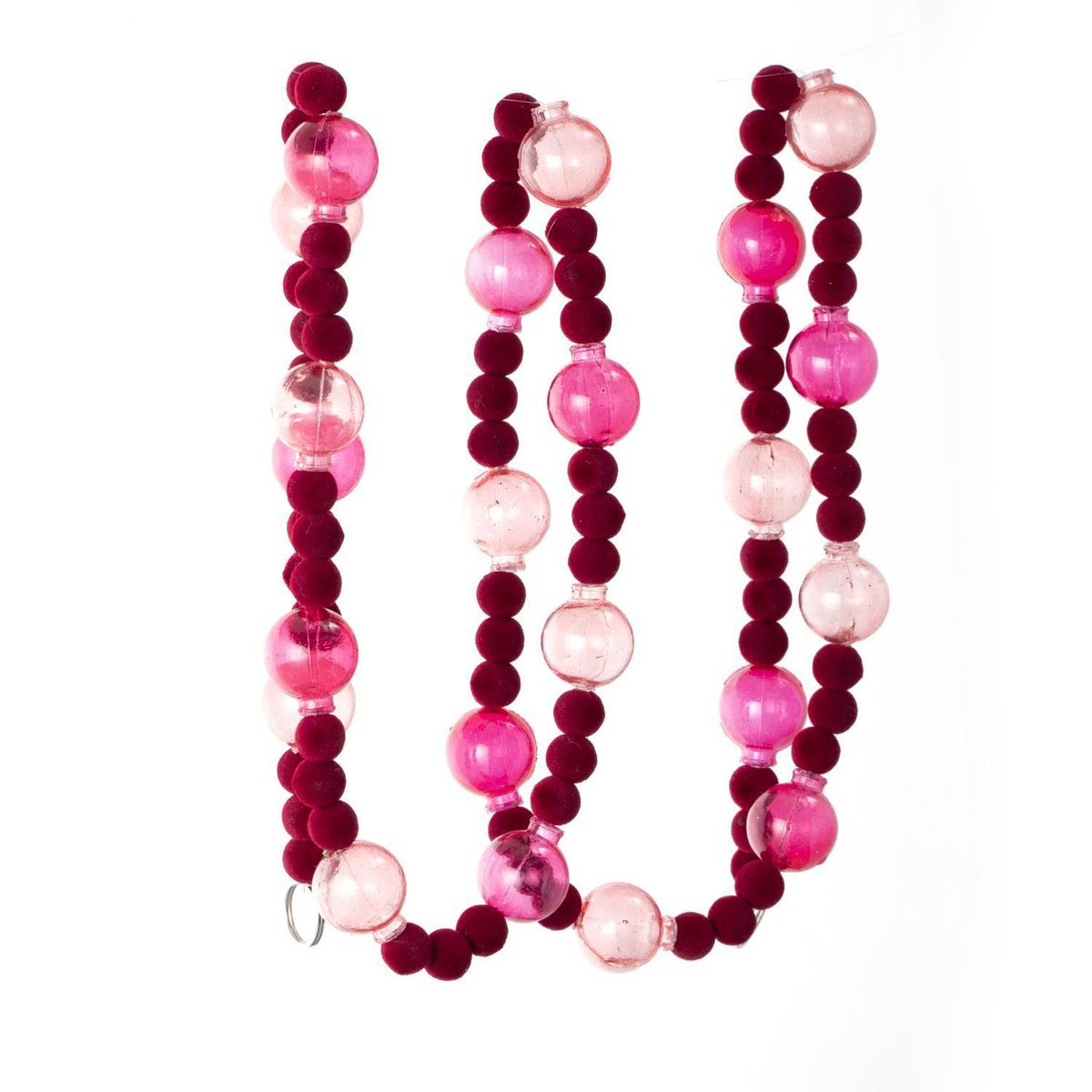 DEAR SANTA - Guirnalda Cuentas Rojo/Rosa Navidad 180cm