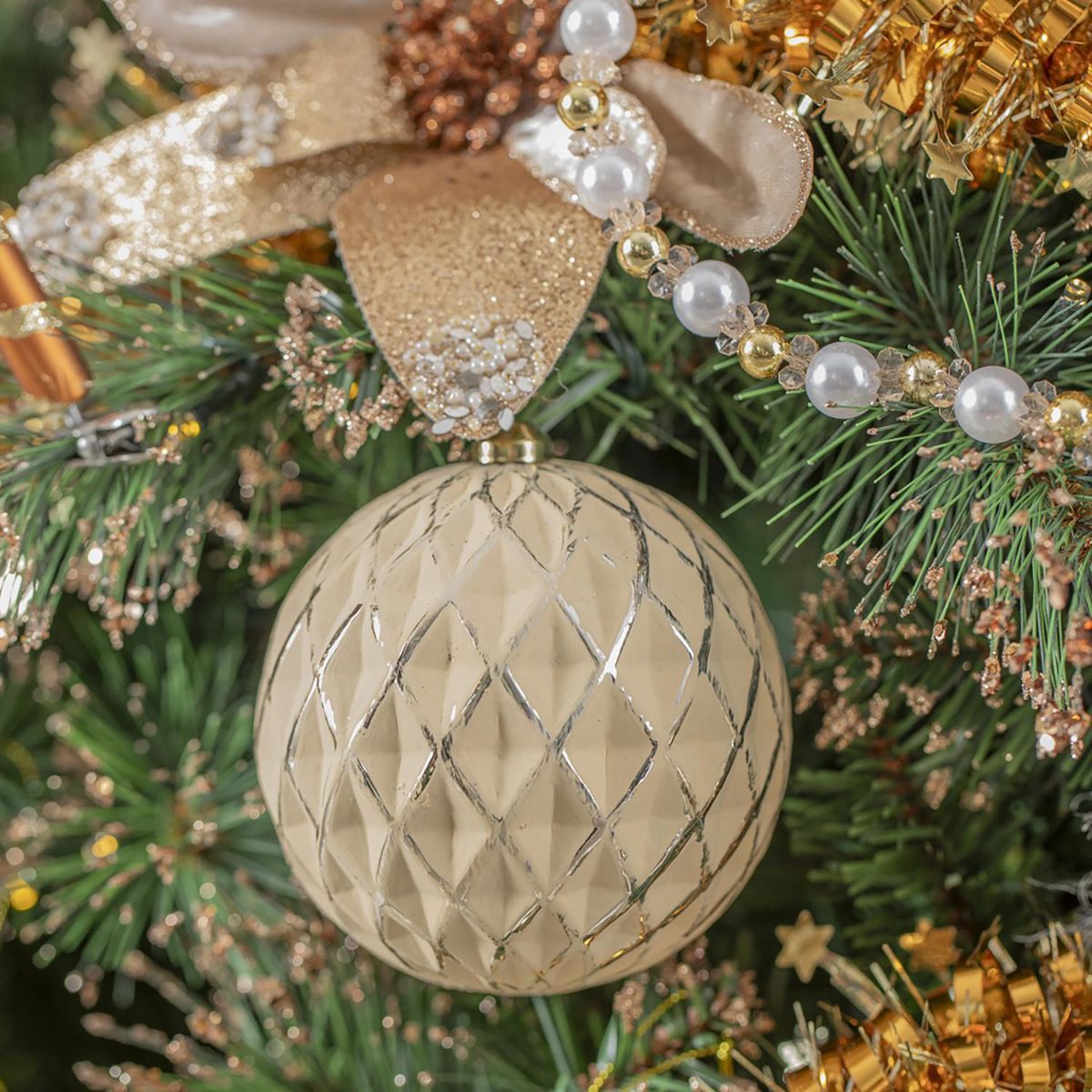 DEAR SANTA - Esfera Dorada Navidad 10cm