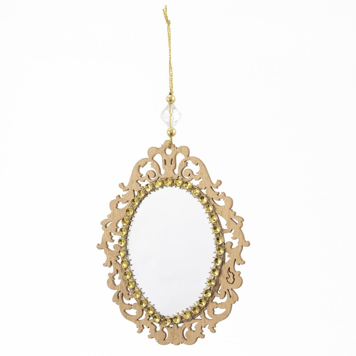 DEAR SANTA - Set 2 Adornos de Árbol Espejo Navidad 7x10cm