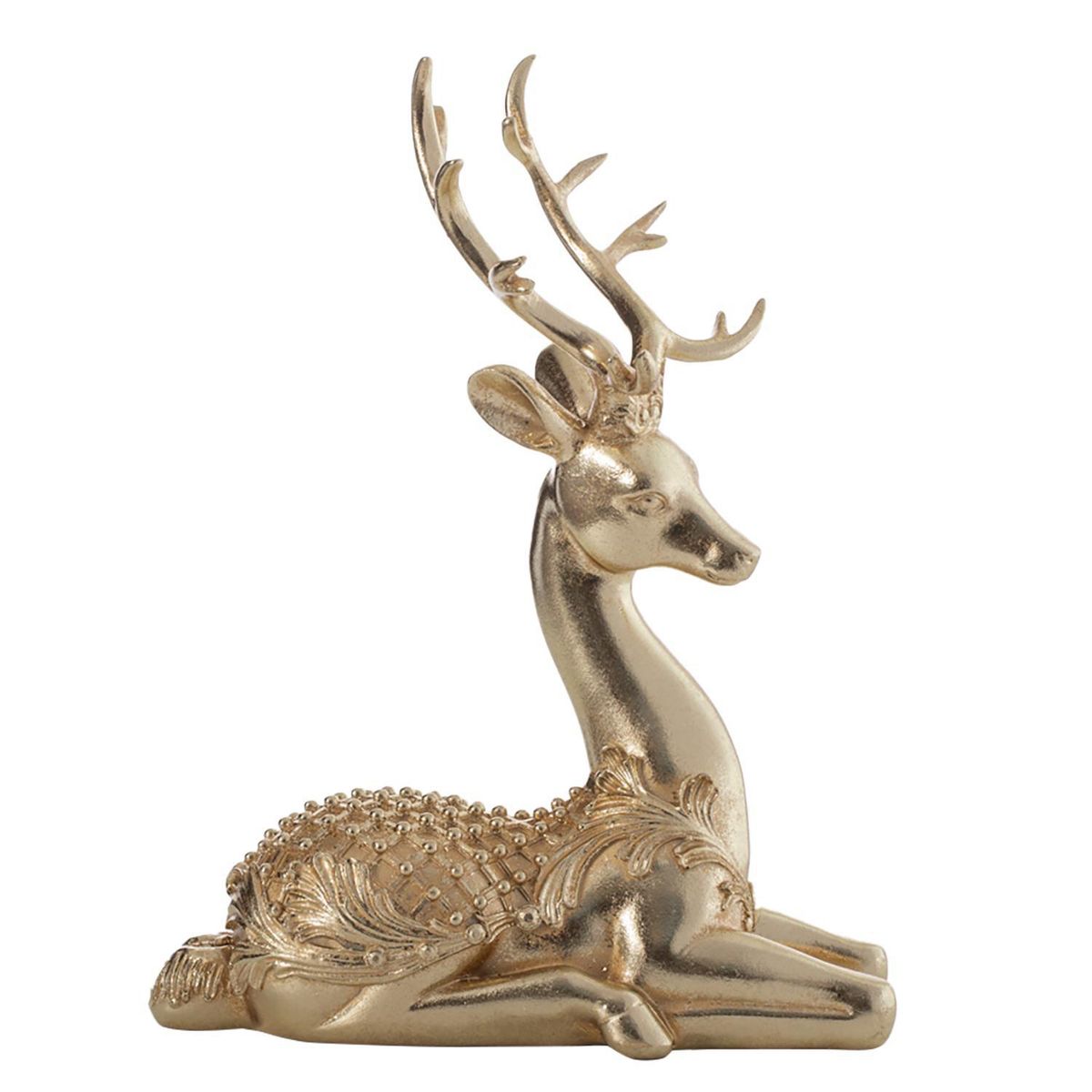 DEAR SANTA - Reno Sentado Dorado Navidad 26cm