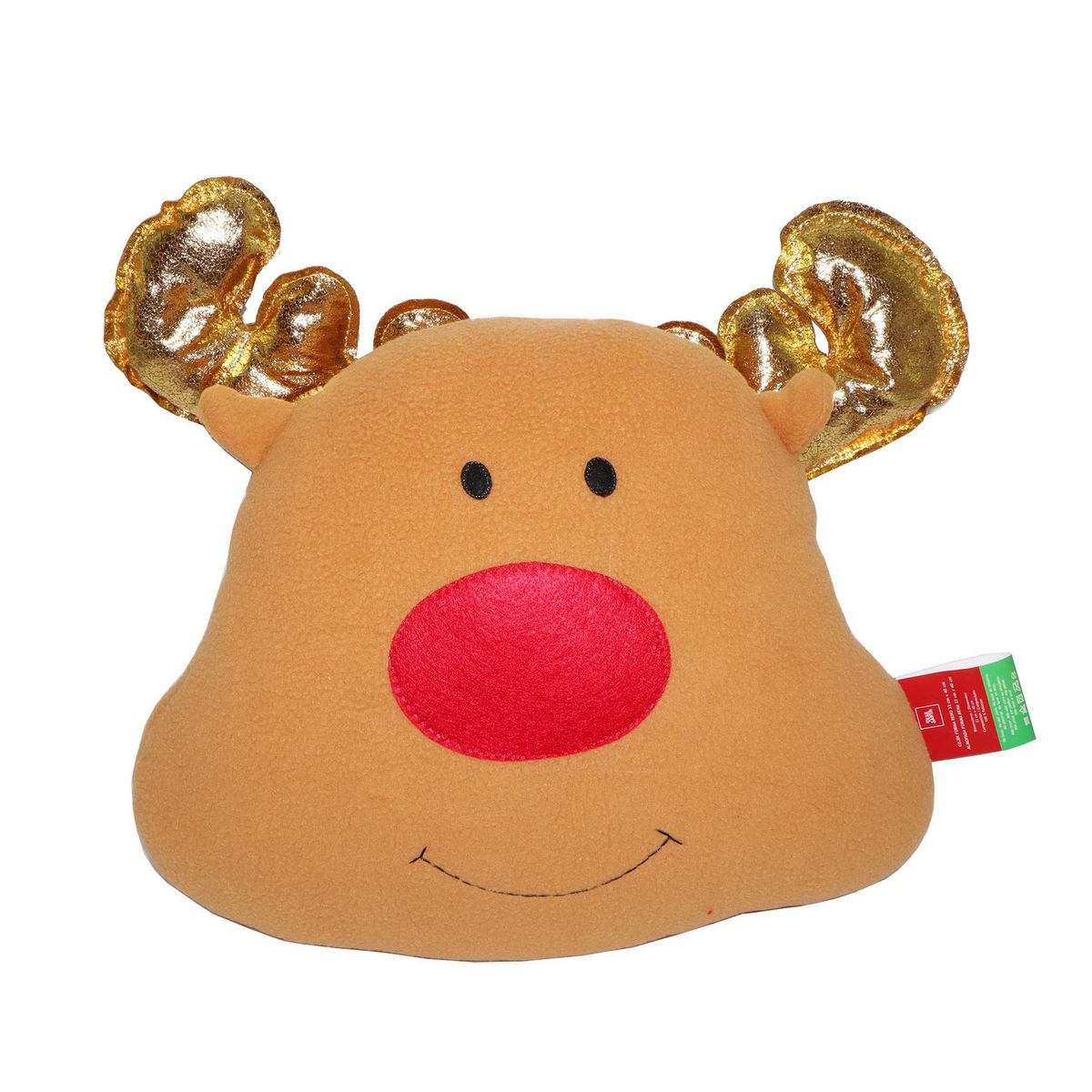 DEAR SANTA - Cojín Forma de Reno Navidad 32x40cm