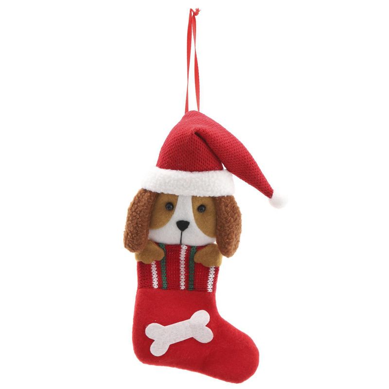 DEAR SANTA - Adorno de Árbol Perro Rojo Navidad 20cm