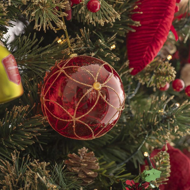 DEAR SANTA - Esfera Rojo Navidad 8cm