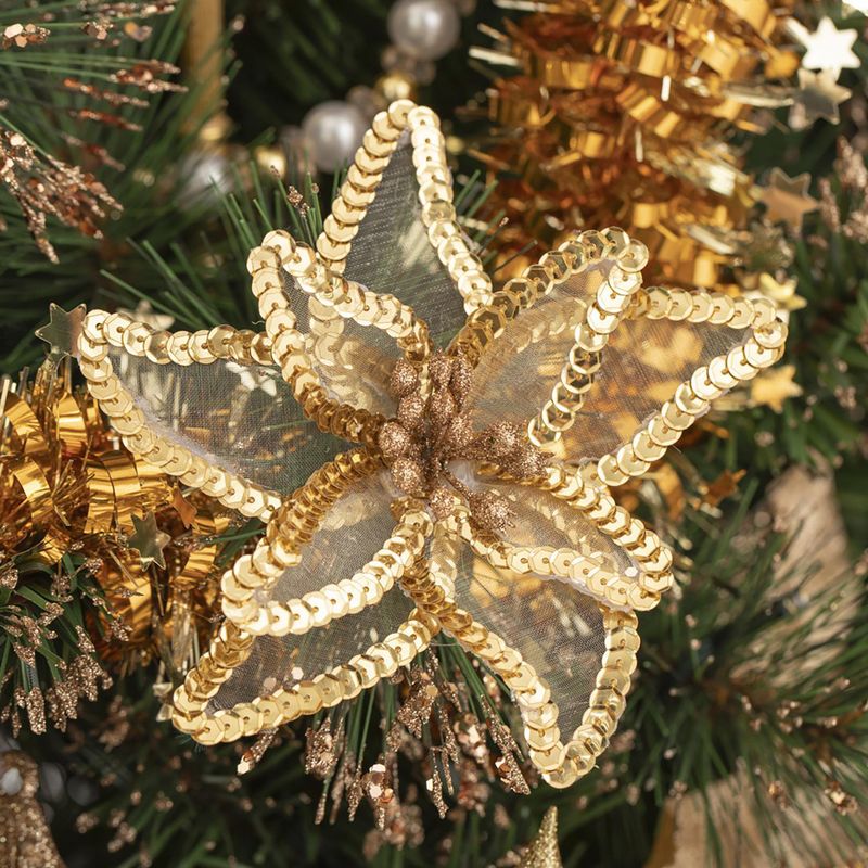 DEAR SANTA - Set 2 Adornos de Árbol Flores Clip Navidad 15cm