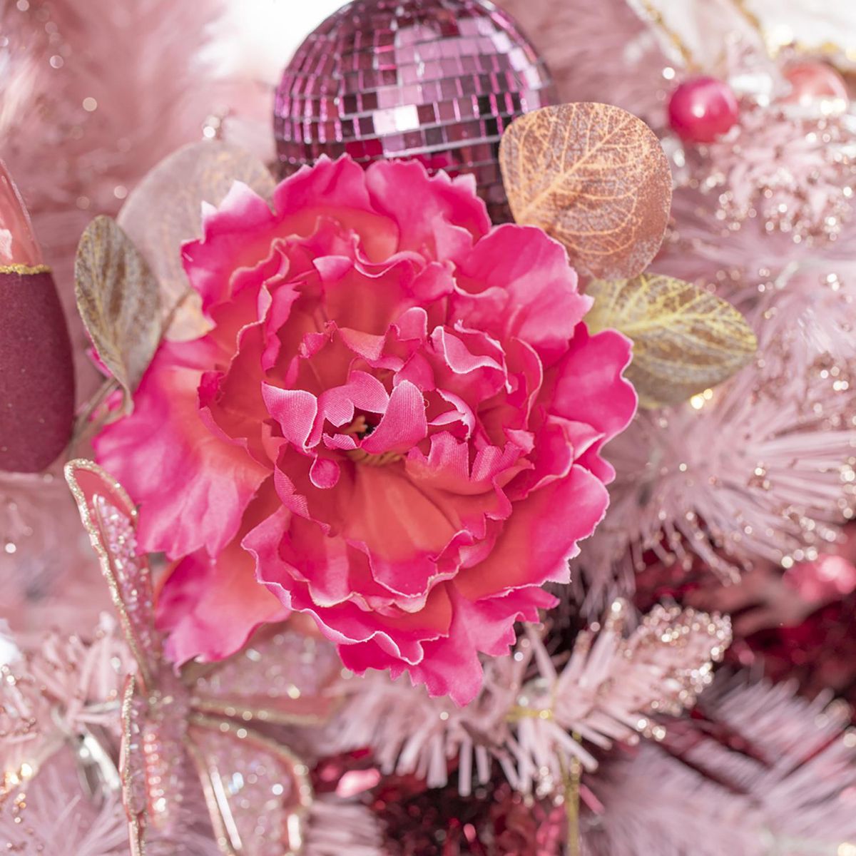 DEAR SANTA - Rama Peonia Fucsia Navidad 50cm