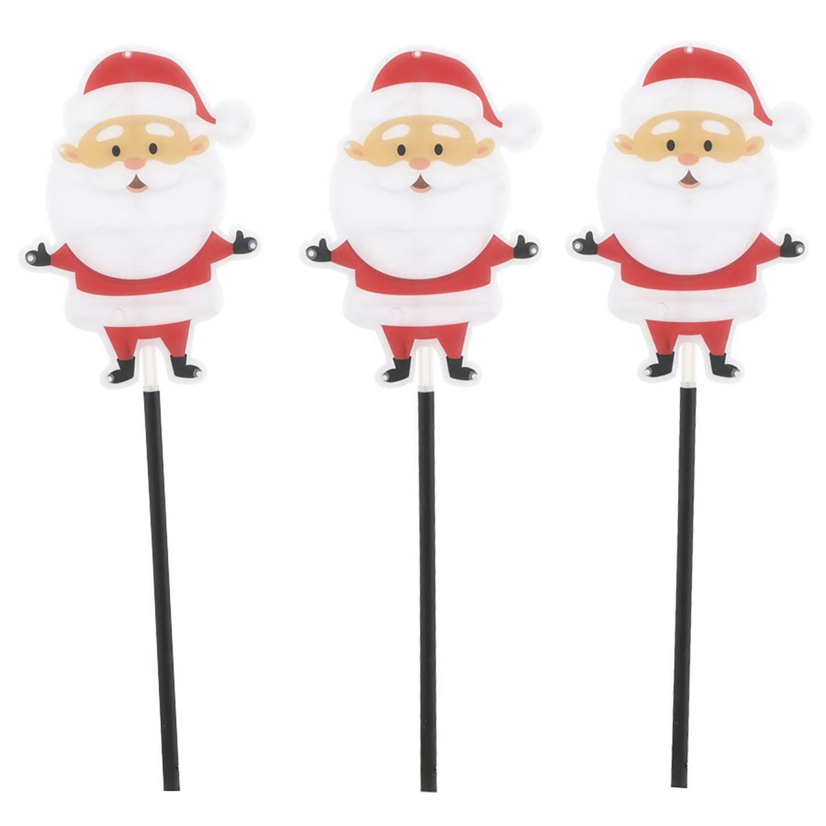 DEAR SANTA - Estaca Solar 3 Unidades Santa 10 Luces