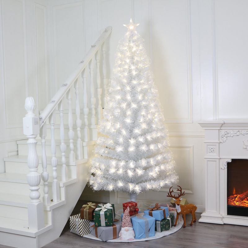 DEAR SANTA - Árbol de Navidad 210cm Fibra Óptica Blanco