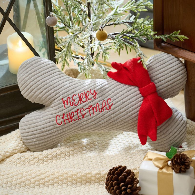 DEAR SANTA - Cojín Hueso Blanco/Rojo Navidad 45cm