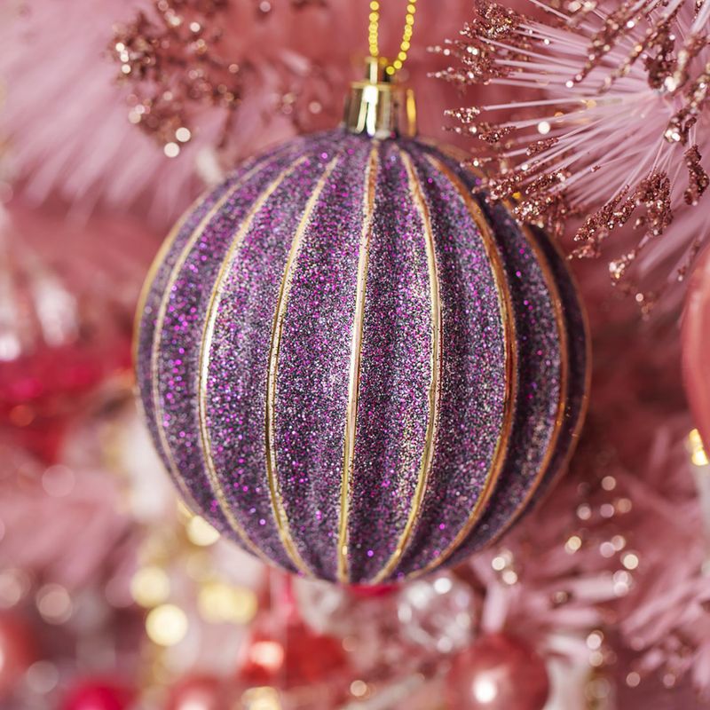 DEAR SANTA - Esfera Panales Morado Navidad 8cm