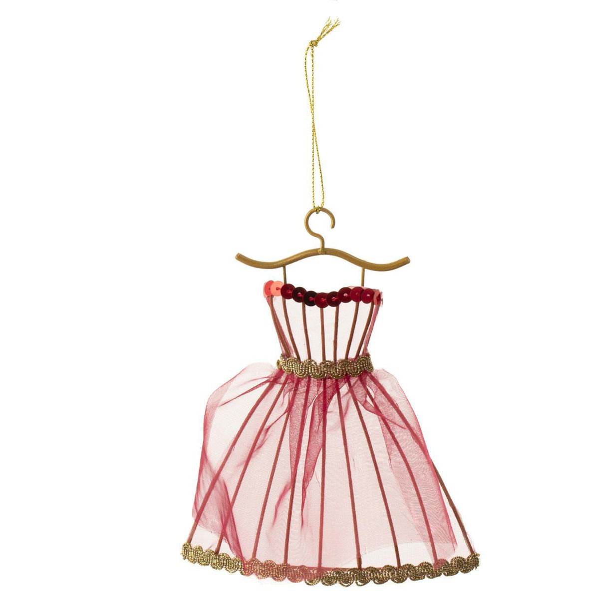 DEAR SANTA - Adorno de Árbol Vestido Navidad 14cm