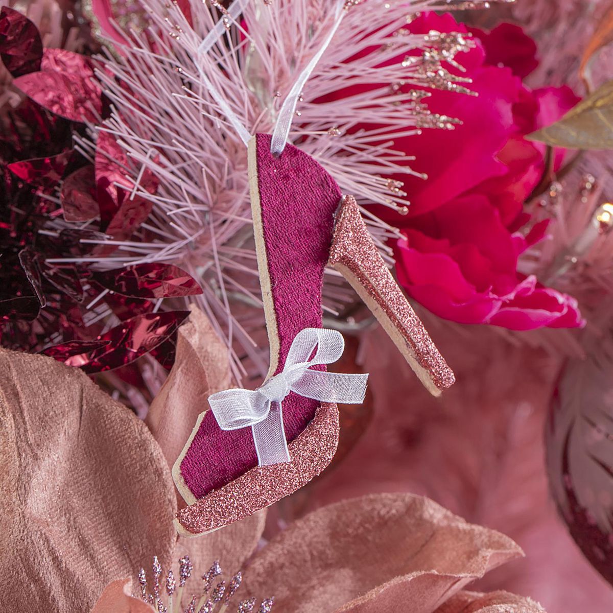 DEAR SANTA - Set 2 Adornos de Árbol Zapato Mujer Navidad 10cm