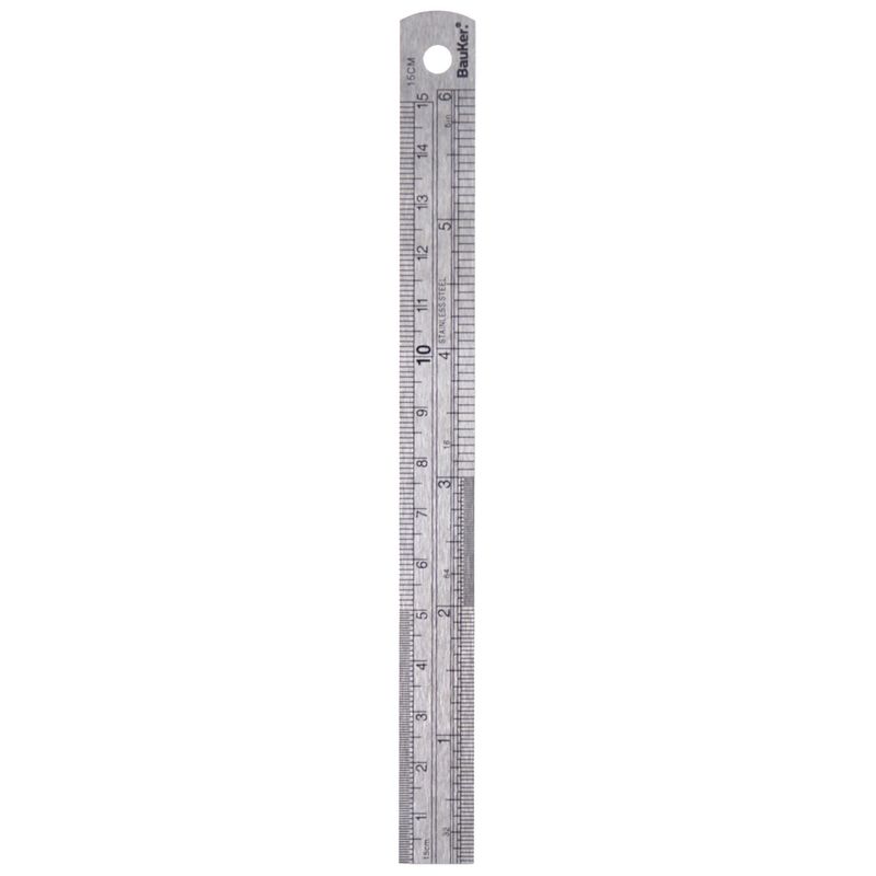 BAUKER - Regla Acero Inoxidable 6 Bauker