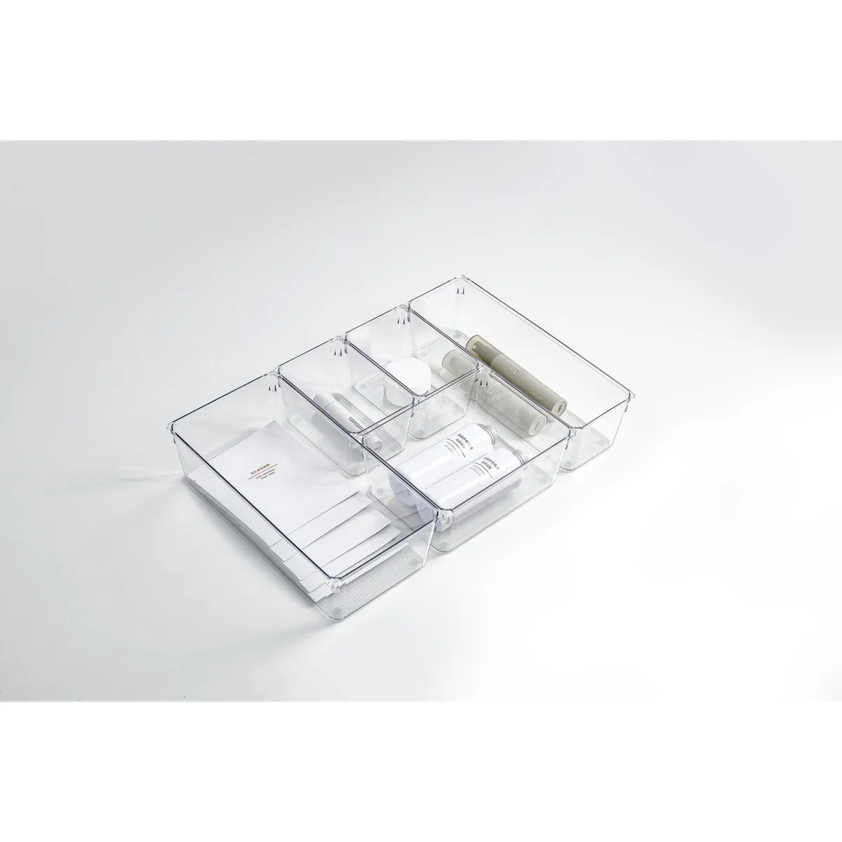 JUST HOME COLLECTION - Caja Multifuncional Transparente 15.2x30.5x8.3cm