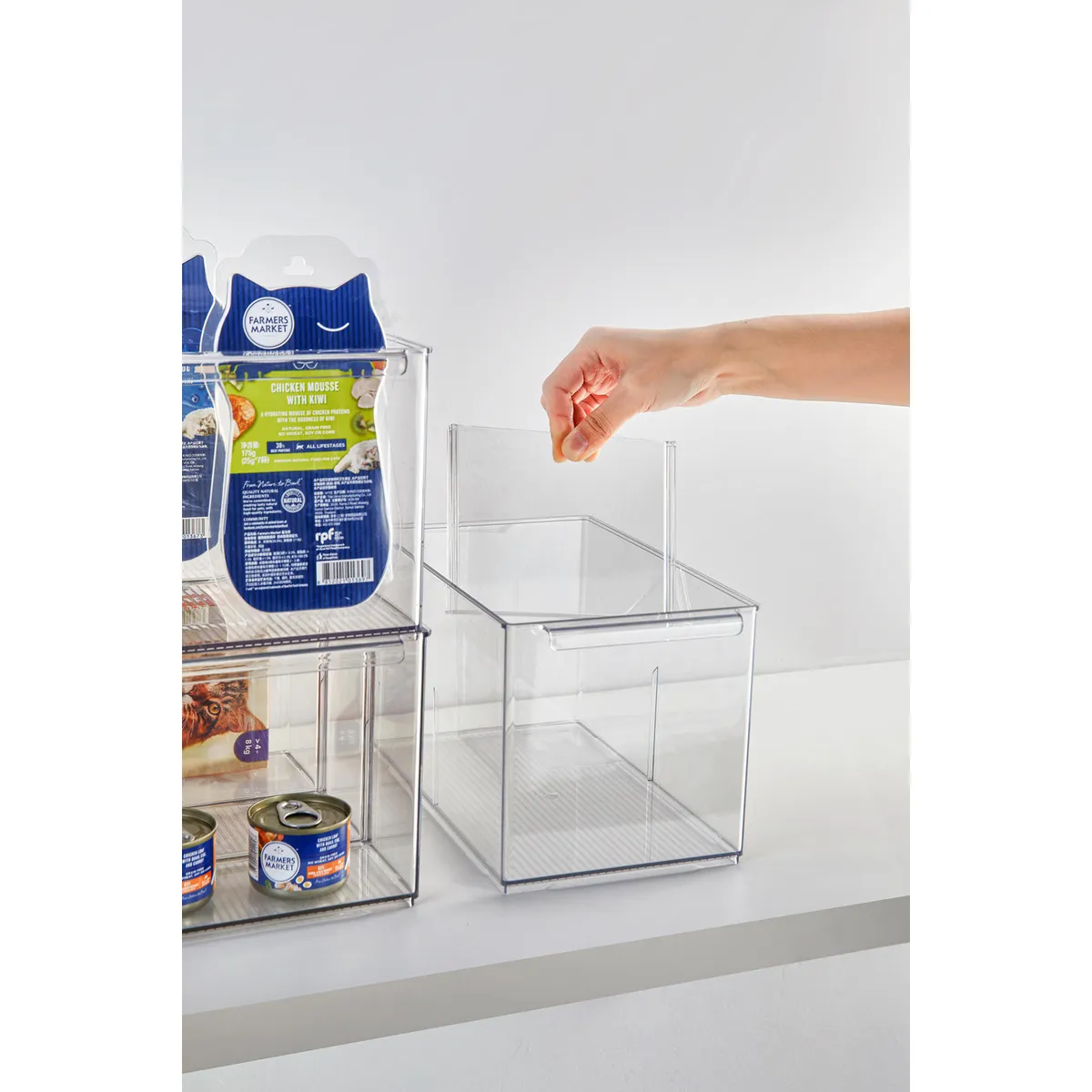 JUST HOME COLLECTION - Caja con Divisiones Ajustable Transparente 15.2x37.1x15cm