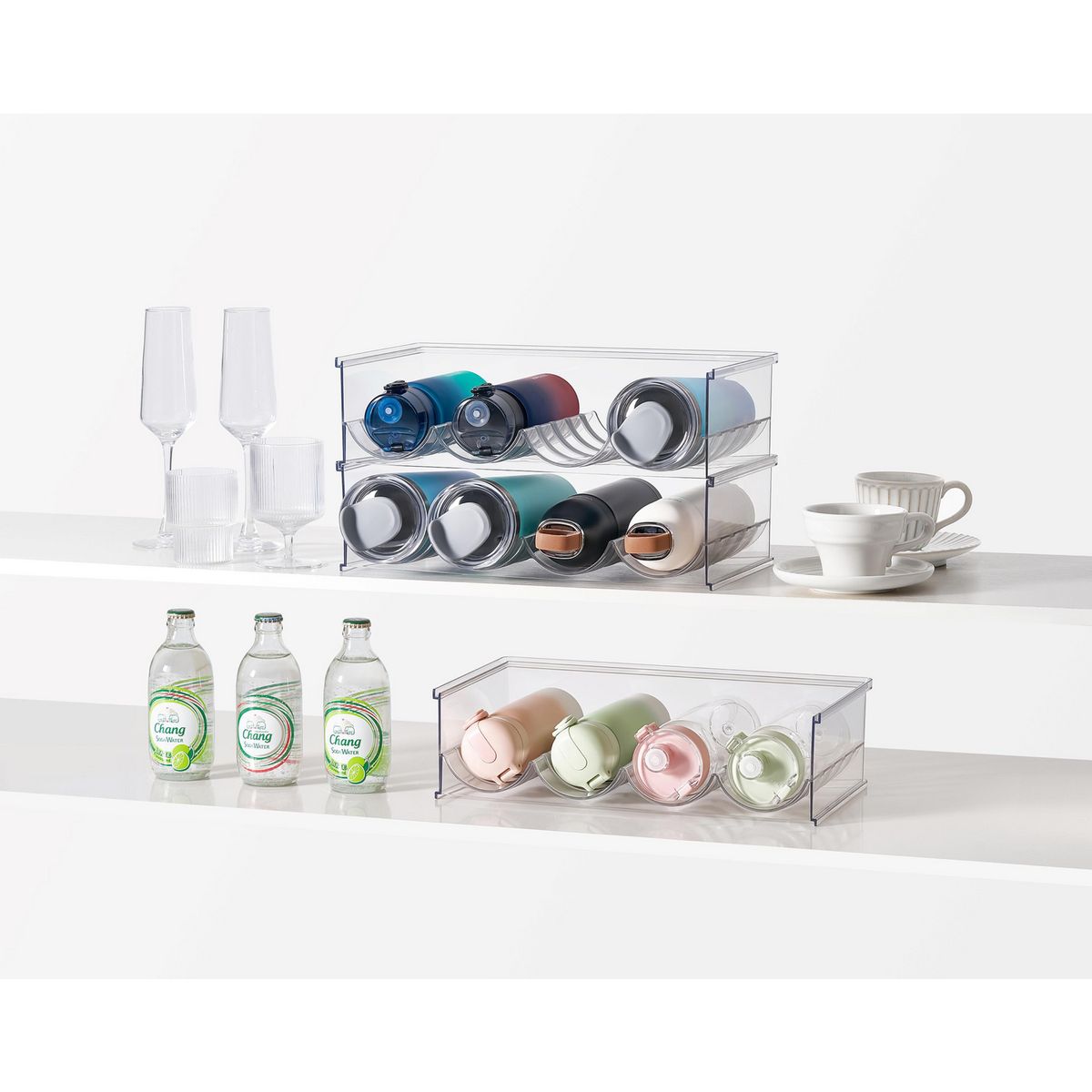 JUST HOME COLLECTION - Porta Botella Transparente 39.1x20.3x10.9cm