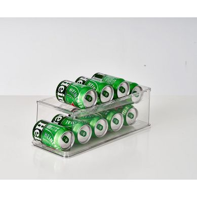 Organizador de Latas 2 Niveles Transparente 15.5x35.6x12.2cm