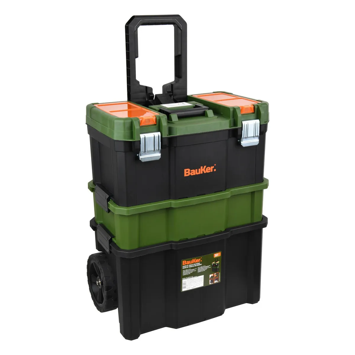 BAUKER - Caja Porta Herramienta 3 En 1 Plástico