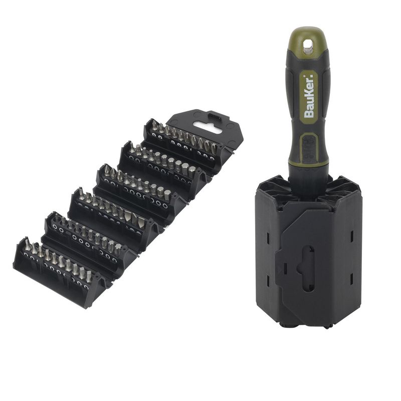 BAUKER - Set 63 Pz y Atornillador Bauker