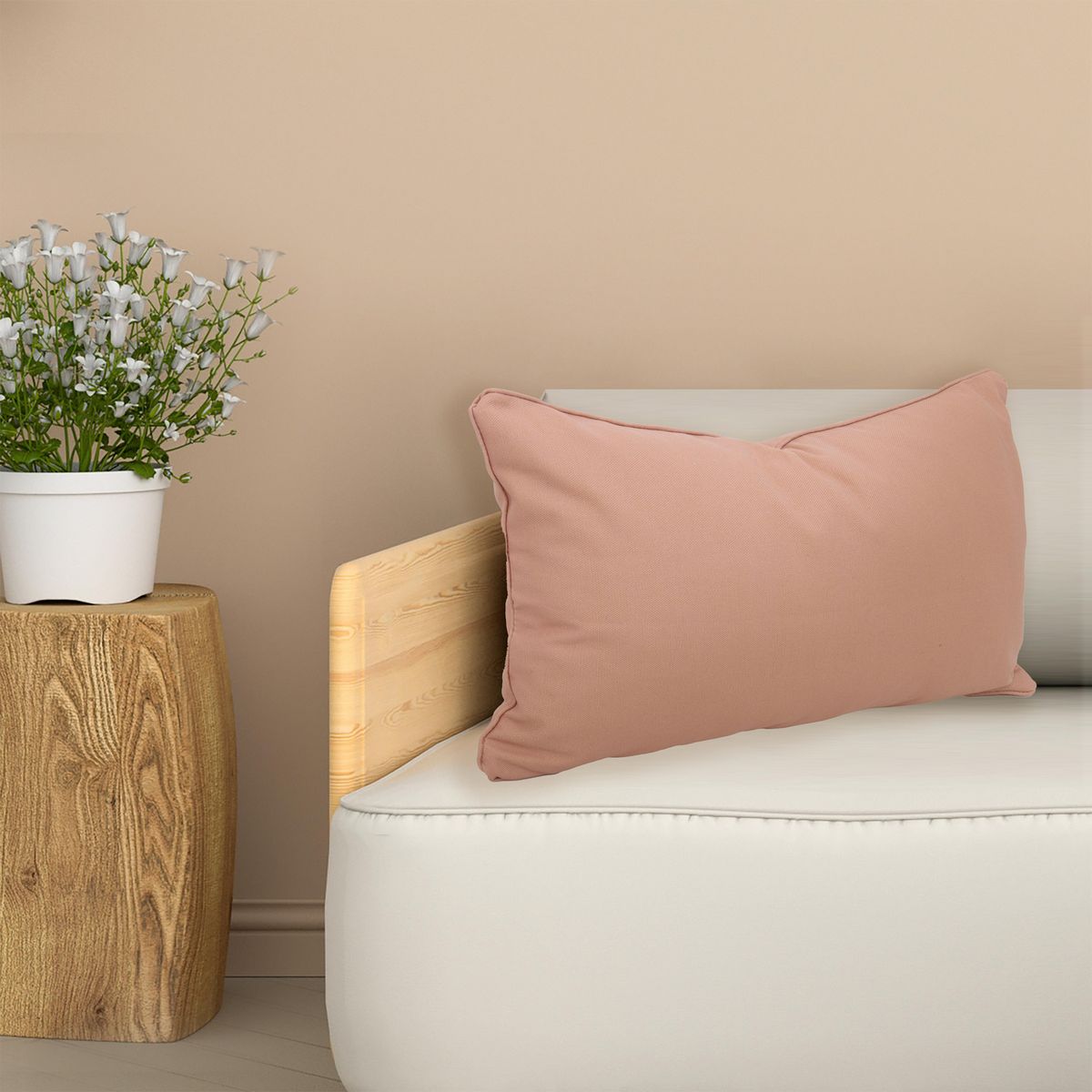 JUST HOME COLLECTION - Cojín Nórdico Liso 30x50cm Mostaza