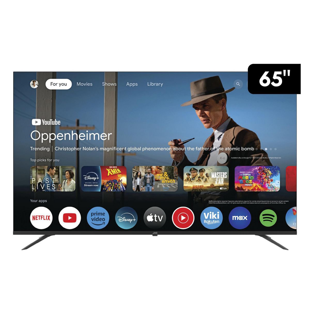 JVC - Televisor Smart TV JVC 65" Ultra HD 4K Frameless LT-65KB538