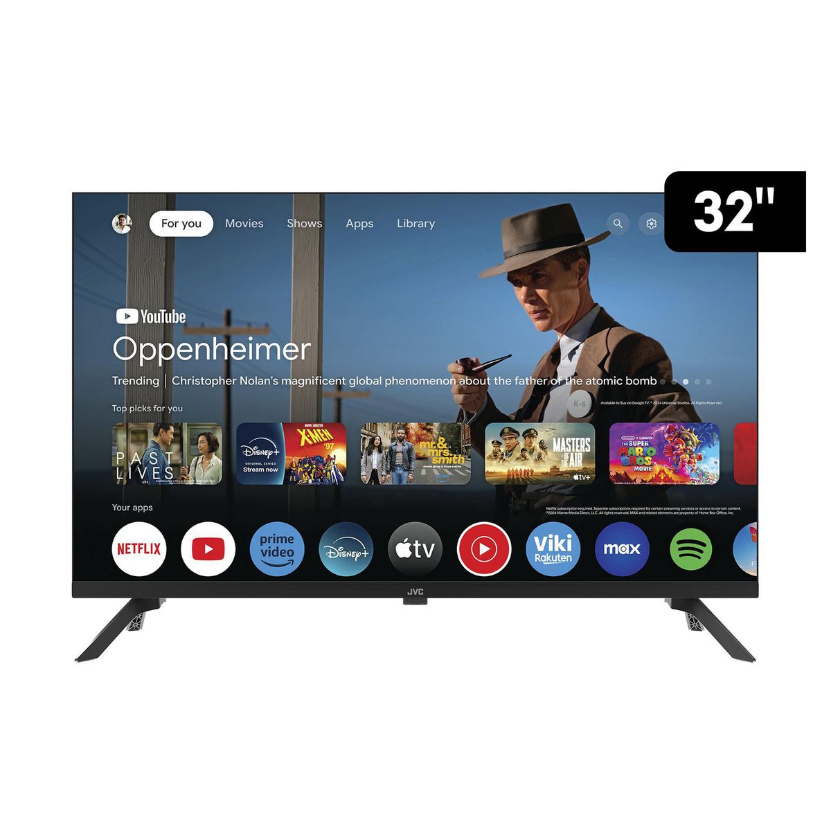 JVC - Televisor 32" HD Frameless Bluetooth