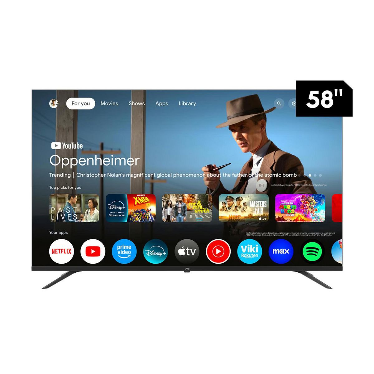 JVC - Televisor Smart TV JVC 58" Ultra HD 4K Frameless LT-58KB538
