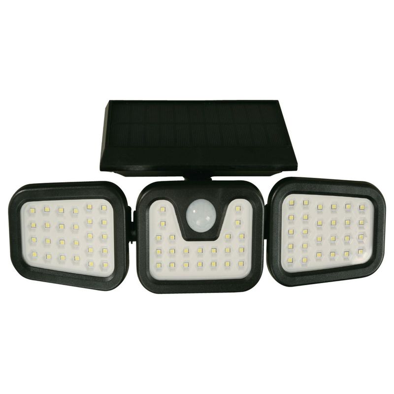 HALUX - Reflector Solar Trío Negro Luz Cálida