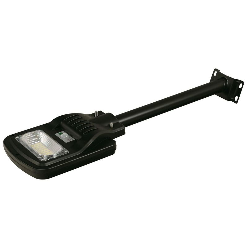 HALUX - Lámpara Poste Solar Luz Fría Negro