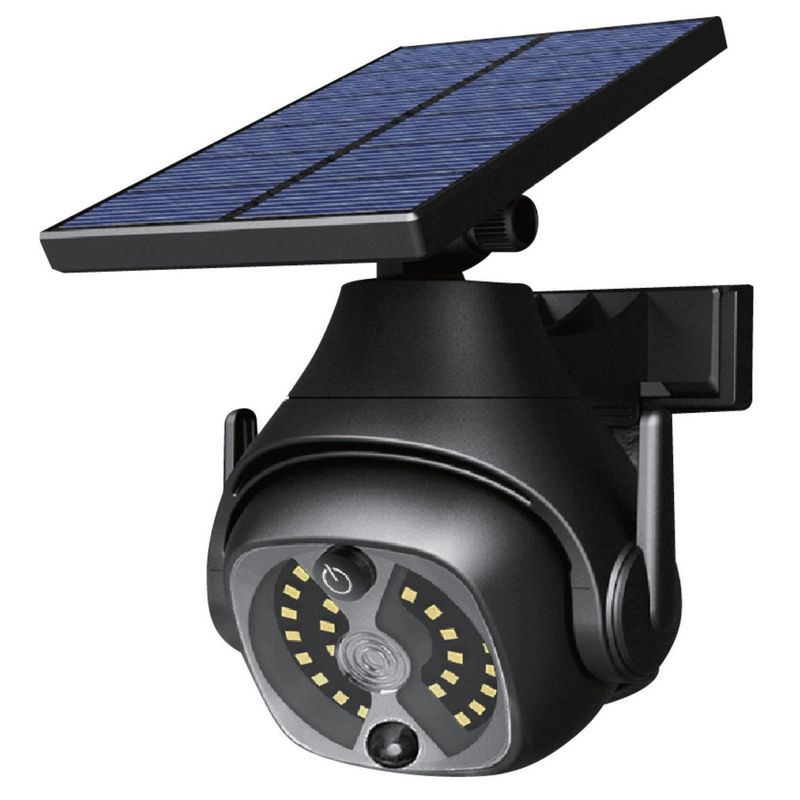 HALUX - Reflector Solar Pared Tipo Cámara Negro Luz Fría