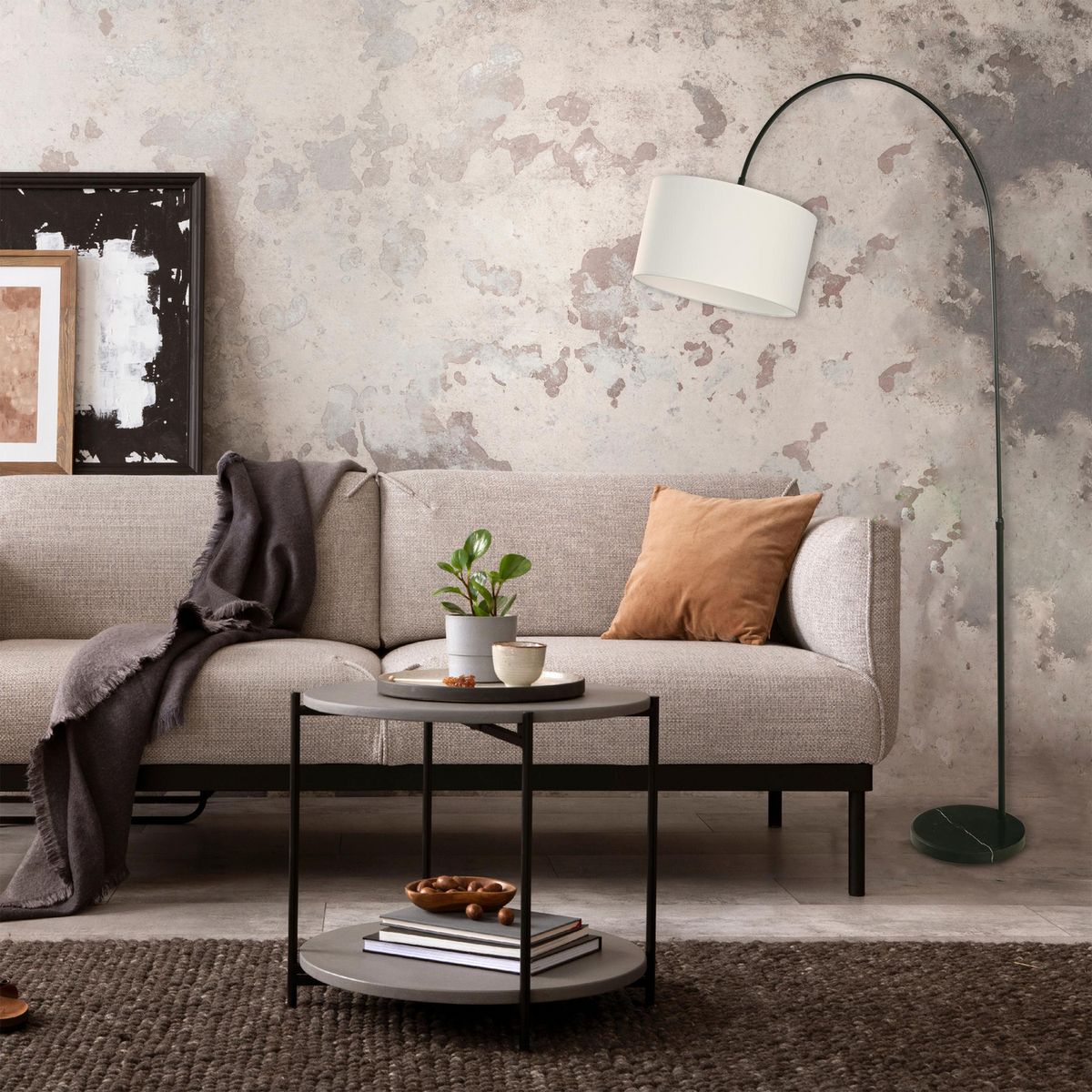 JUST HOME COLLECTION - Lámpara de Pie Bow Negro