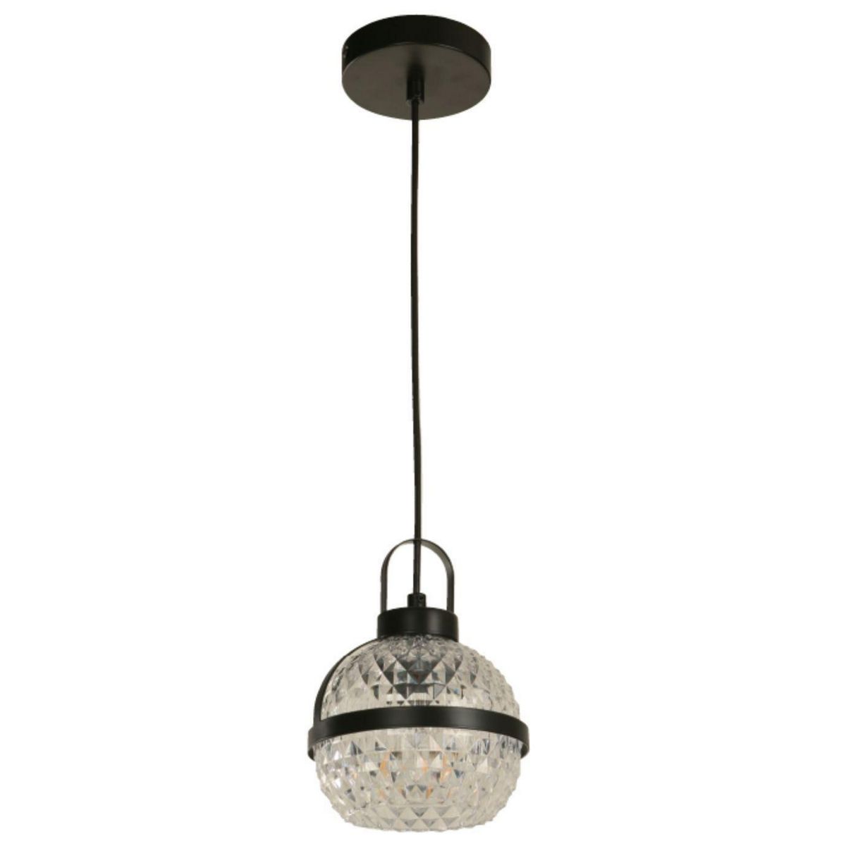 JUST HOME COLLECTION - Lámpara Colgante de Techo 1 Luz Lungo Negra