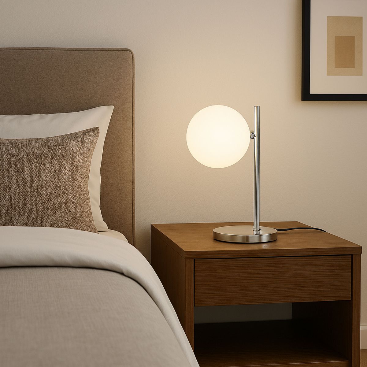 JUST HOME COLLECTION - Lámpara de Mesa 1 Luz Celio Plateada