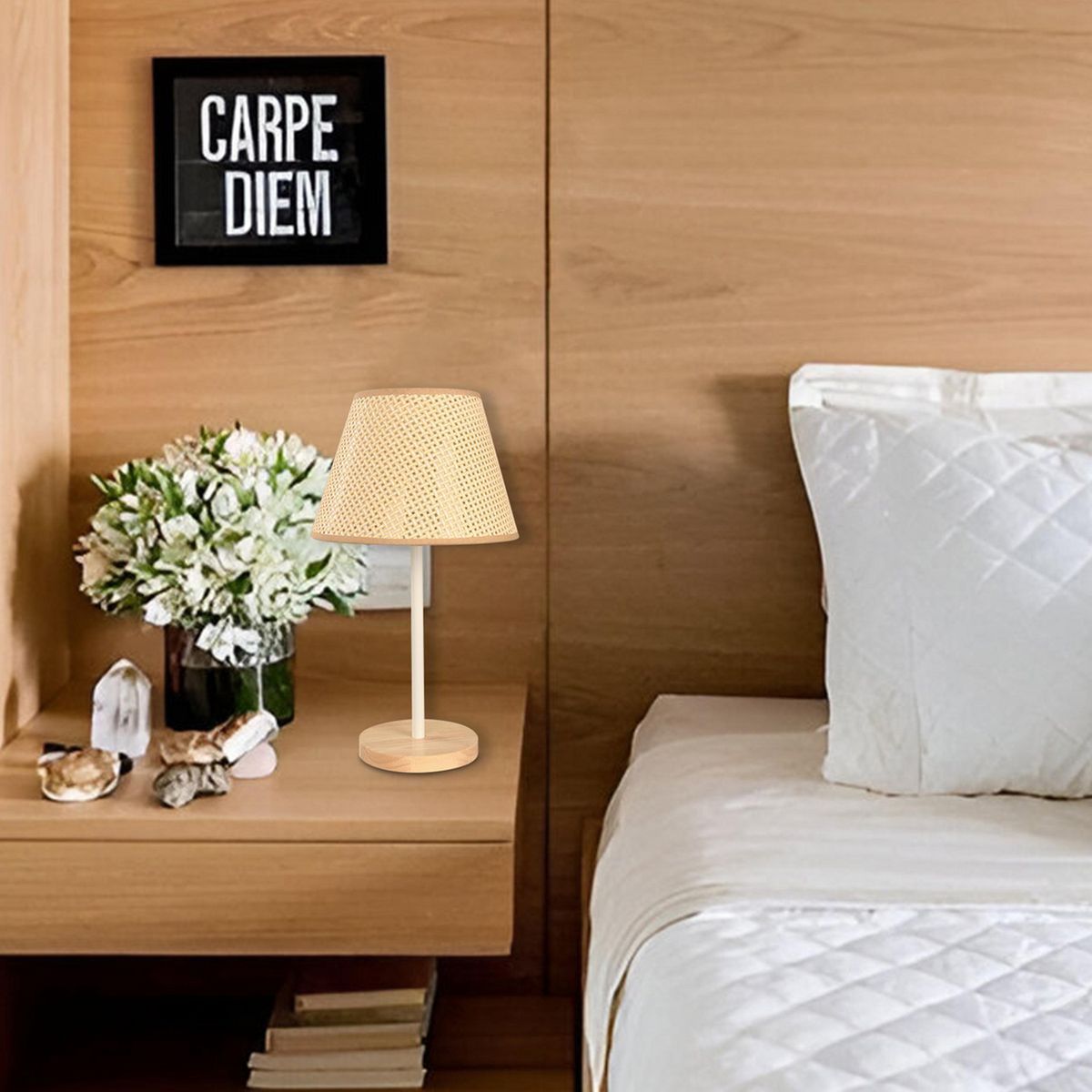 JUST HOME COLLECTION - Lámpara de Mesa Oran Blanco